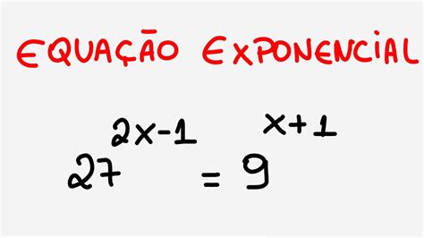equação exponencial